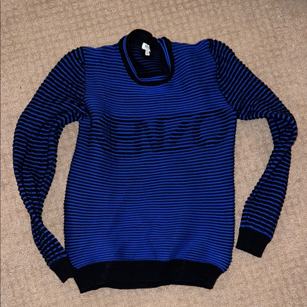 KENZO Blue and Black Striped Sweater